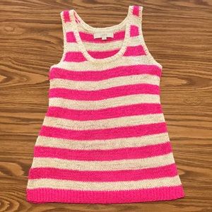 Pink and white tank from the Loft